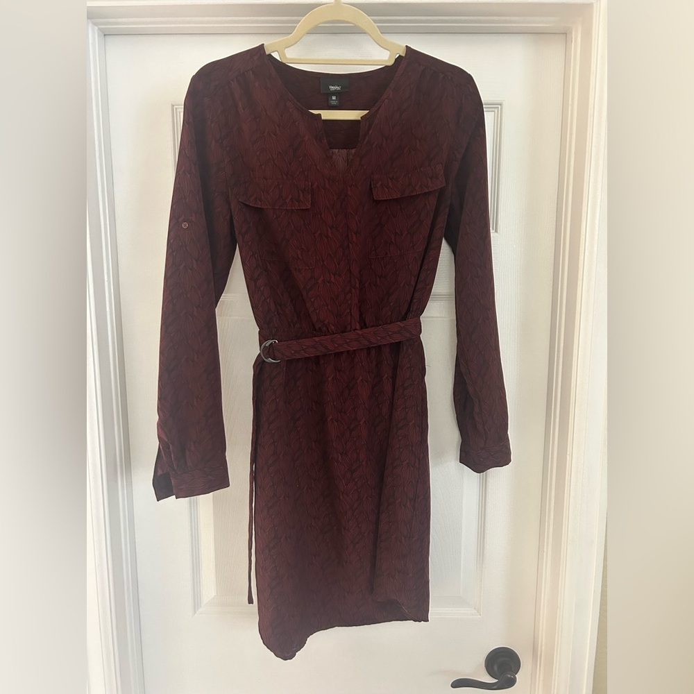 Mossimo V-Neck Long Sleeve Shirt Dress